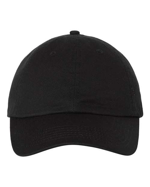 Valucap VC300A Bio-Washed Classic Dad Hat #color_Black