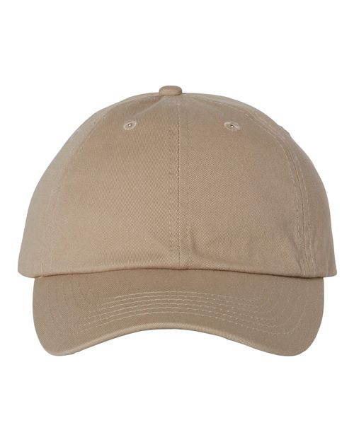 Valucap VC300A Bio-Washed Classic Dad Hat #color_Khaki