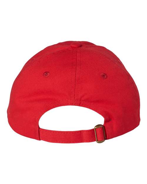 Valucap VC300A Bio-Washed Classic Dad Hat #color_Red
