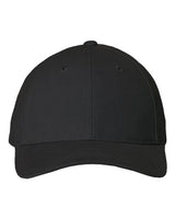 Valucap 9910 Heavy Brushed Twill Structured Cap #color_Black