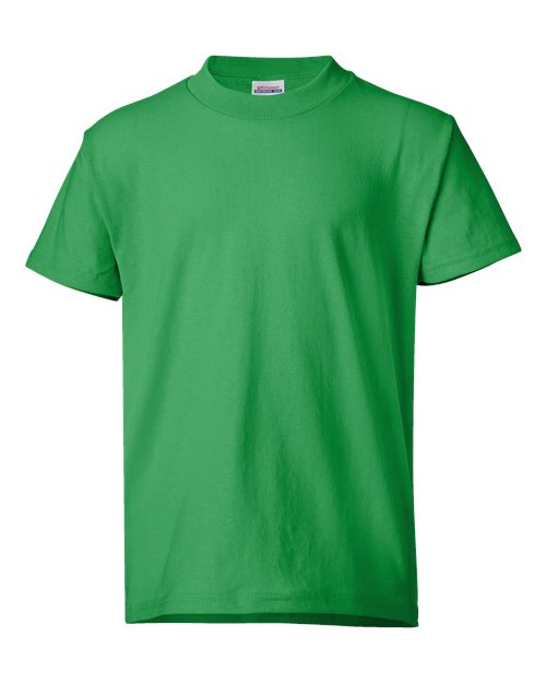Hanes 5370 Youth 50/50 T-Shirt #color_KELLY GREEN