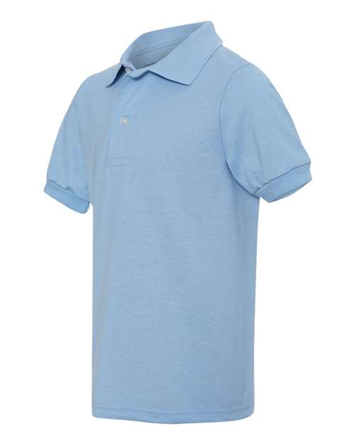 Jerzees 437Y Youth SpotShield Jersey Polo #color_LIGHT BLUE