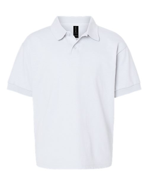 Gildan G880B Youth 50/50 Jersey Polo #color_WHITE