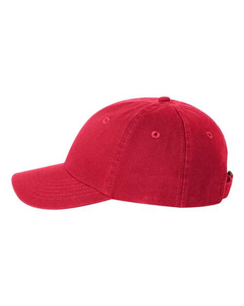 Valucap VC300Y Small Fit Bio-Washed Dad Hat #color_Red