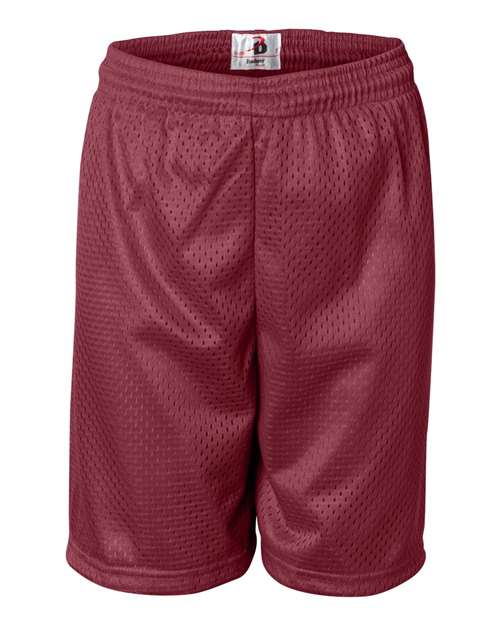 ""Badger 2207 Youth Pro Mesh 6" Shorts" #color_Cardinal"