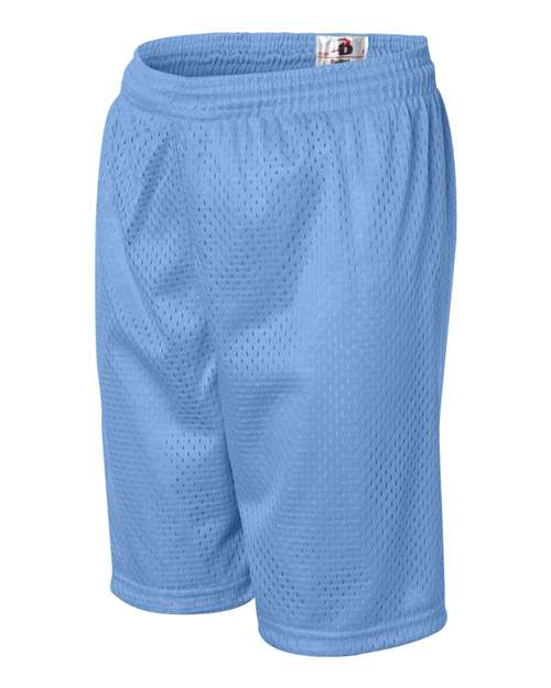 ""Badger 2207 Youth Pro Mesh 6" Shorts" #color_Columbia Blue"