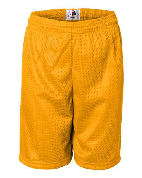 ""Badger 2207 Youth Pro Mesh 6" Shorts" #color_Gold"