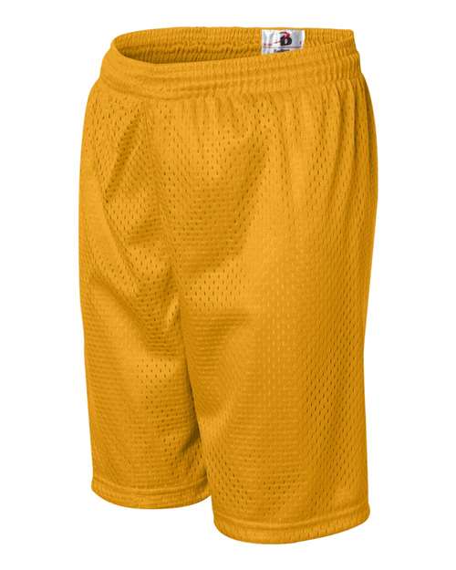 ""Badger 2207 Youth Pro Mesh 6" Shorts" #color_Gold"