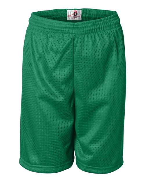 ""Badger 2207 Youth Pro Mesh 6" Shorts" #color_Kelly"