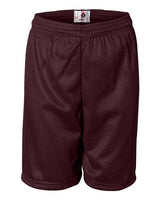 ""Badger 2207 Youth Pro Mesh 6" Shorts" #color_Maroon"