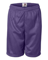 ""Badger 2207 Youth Pro Mesh 6" Shorts" #color_Purple"
