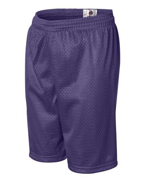 ""Badger 2207 Youth Pro Mesh 6" Shorts" #color_Purple"