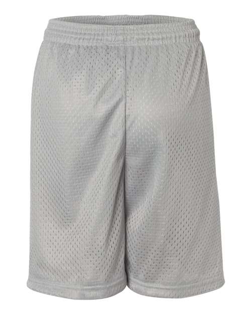 ""Badger 2207 Youth Pro Mesh 6" Shorts" #color_Silver"