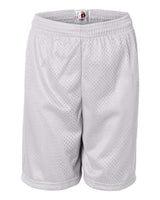 ""Badger 2207 Youth Pro Mesh 6" Shorts" #color_White"