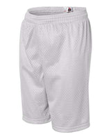 ""Badger 2207 Youth Pro Mesh 6" Shorts" #color_White"