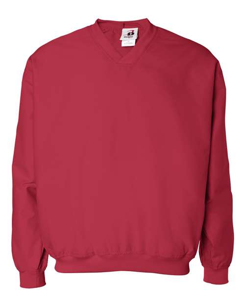 Badger 7618 Microfiber Windshirt #color_Red