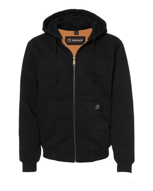 Dri Duck 7033 Men's Crossfire PowerFleeceTM Fleece Jacket #color_BLACK