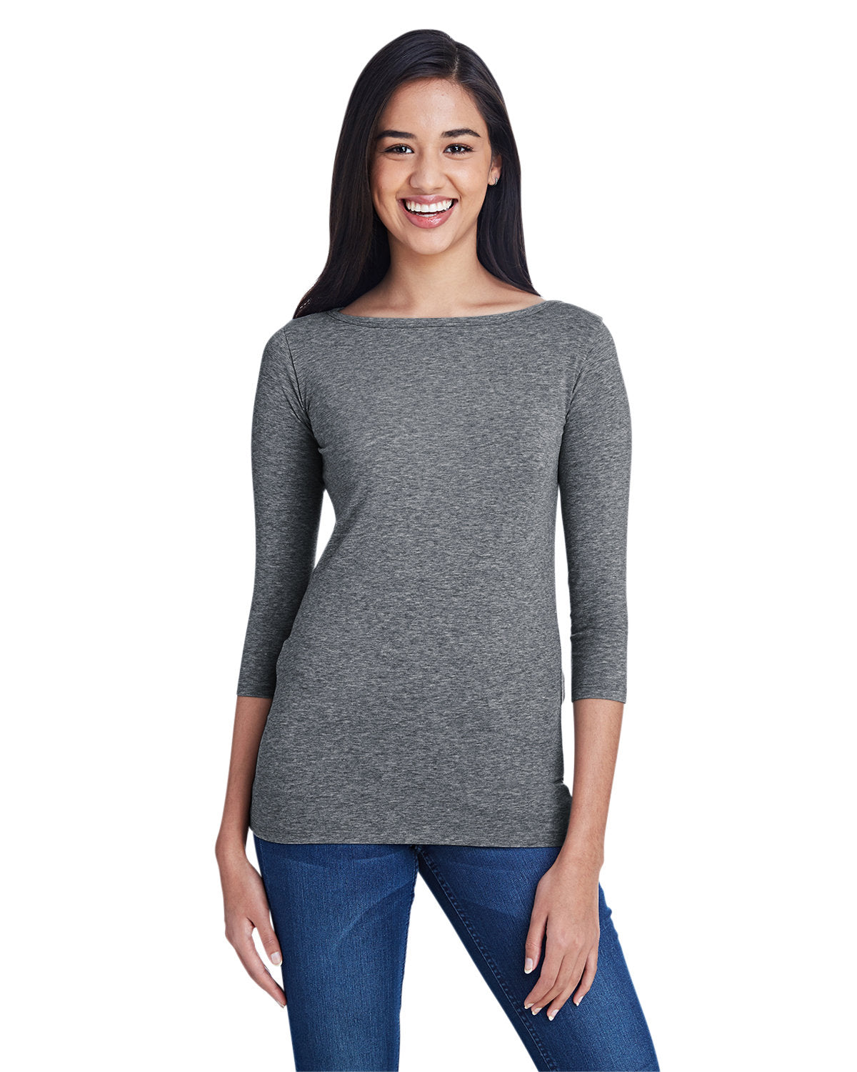 Anvil 2455L Ladies' Stretch 3/4 Sleeve T-Shirt