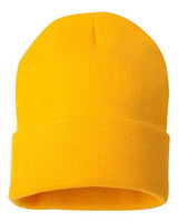 "Sportsman SP12 12" Solid Cuffed Beanie #color_Gold"