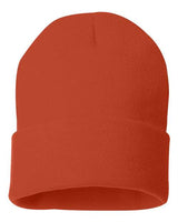 "Sportsman SP12 12" Solid Cuffed Beanie #color_Orange"
