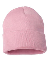 "Sportsman SP12 12" Solid Cuffed Beanie #color_Pink"