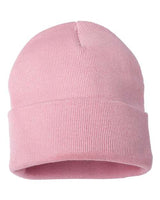 "Sportsman SP12 12" Solid Cuffed Beanie #color_Pink"