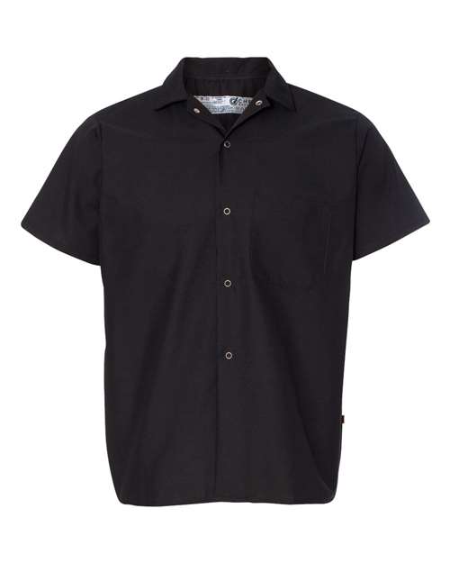 Chef Designs 5020 Poplin Cook Shirt with Gripper Closures #color_Black