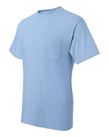 Hanes 5190P Adult Beefy-T with Pocket #color_LIGHT BLUE