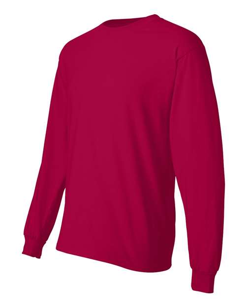 Hanes 5186 Adult Long-Sleeve Beefy-T #color_DEEP RED