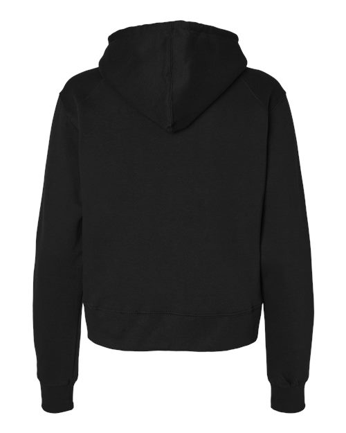 Badger 1261 Women's Crop Hooded Sweatshirt #color_Black