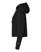 Badger 1261 Women's Crop Hooded Sweatshirt #color_Black