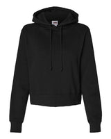 Badger 1261 Women's Crop Hooded Sweatshirt #color_Black
