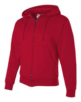 Jerzees 4999 Adult Super Sweats NuBlend Fleece Full-Zip Hooded Sweatshirt #color_TRUE RED