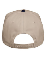 Valucap 8869 Five-Panel Twill Cap #color_Khaki/ Navy