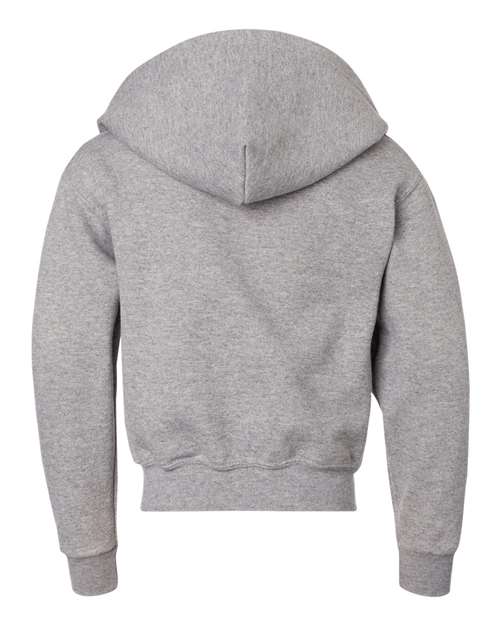 Jerzees 993B Youth NuBlend Fleece Full-Zip Hooded Sweatshirt #color_OXFORD