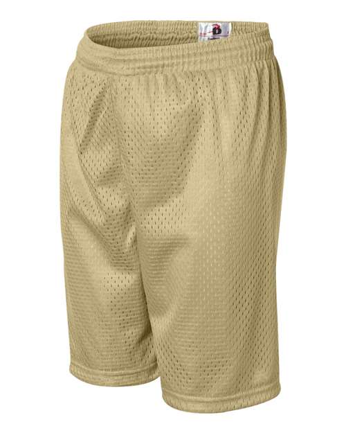""Badger 2207 Youth Pro Mesh 6" Shorts" #color_Vegas Gold"