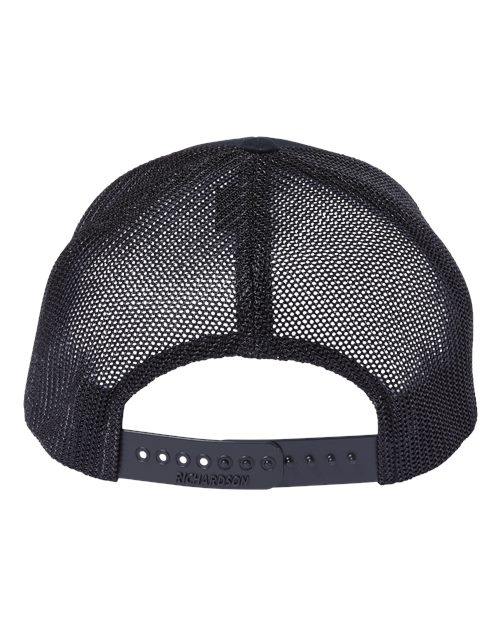 Richardson 112PL 112+ R-Flex Adjustable Trucker Cap #color_Black