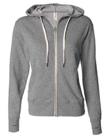 Independent Trading Co. PRM90HTZ Heathered French Terry Full-Zip Hooded Sweatshirt #color_Salt & Pepper