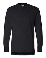 J America JA8244 Men's Vintage Brushed Jersey Henley #color_BLACK