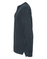 J America JA8244 Men's Vintage Brushed Jersey Henley #color_VINTAGE NAVY