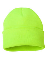 "Sportsman SP12 12" Solid Cuffed Beanie #color_Safety Yellow"