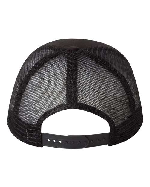 Valucap 8804H Five-Panel Trucker Cap #color_Black
