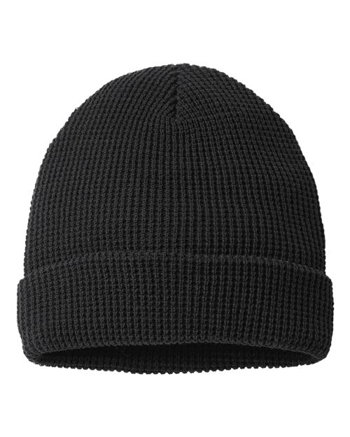 Richardson 146R Waffle Cuffed Beanie #color_Black