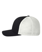 Flexfit 6511 Adult 6-Panel Trucker Hat #color_BLACK/ WHITE