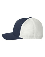 Flexfit 6511 Adult 6-Panel Trucker Hat #color_NAVY/ WHITE