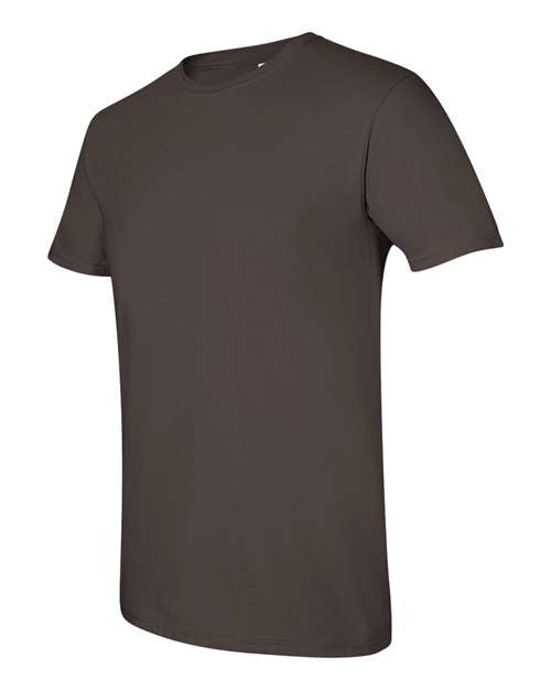 Gildan G640 Adult Softstyle 4.5 oz T-Shirt #color_DARK CHOCOLATE