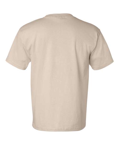 Bayside BA7100 Adult 6.1 oz., 100% Cotton Pocket T-Shirt #color_SAND