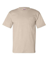 Bayside BA7100 Adult 6.1 oz., 100% Cotton Pocket T-Shirt #color_SAND
