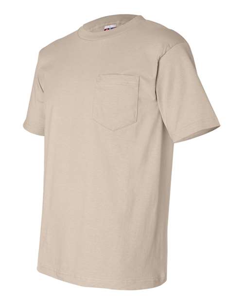 Bayside BA7100 Adult 6.1 oz., 100% Cotton Pocket T-Shirt #color_SAND