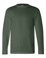 Bayside BA6100 Adult 6.1 oz., 100% Cotton Long Sleeve T-Shirt #color_FOREST GREEN